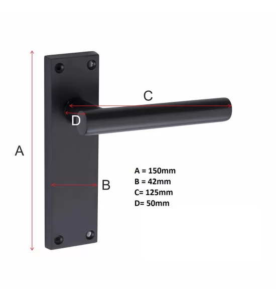 Golden Grace TBar Lever Backplate Door Handle Black Door Handles